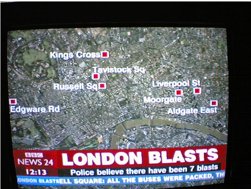 bbc news 7 blasts across london