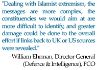 william ehrman quote - "if links back to UK or US sources were revealed"